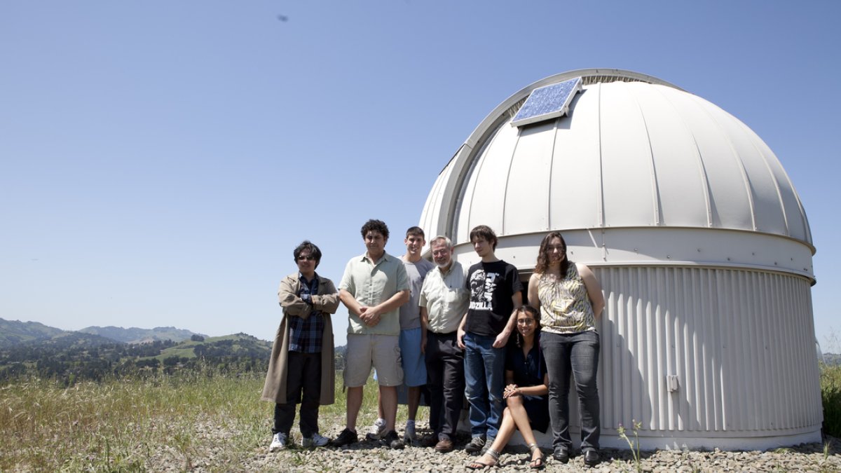 Students standing at Observatory